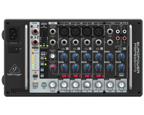 Активный микшерный пульт Behringer Europower PMP500MP3 Активный микшерный пульт Behringer Europower PMP500MP3