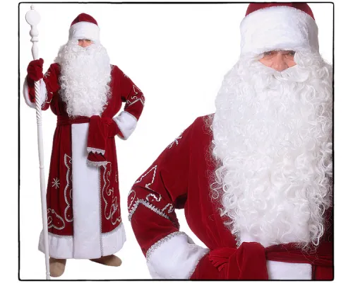 Костюм деда мороза бархат с орнаментом