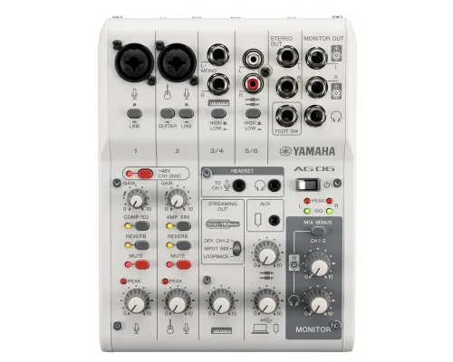 Микшерный пульт Yamaha AG06 MK2 W